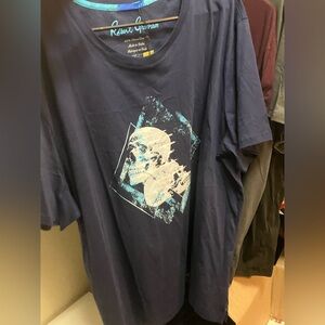 Robert Graham Dark Blue Skull Graphic Tee